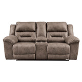  Signature Design by Ashley Stoneland Power Reclining Leather Look Loveseat with Console 3990596 IMAGE 1