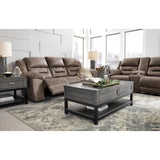  Signature Design by Ashley Stoneland Reclining Leather Look Loveseat with Console 3990594 IMAGE 7