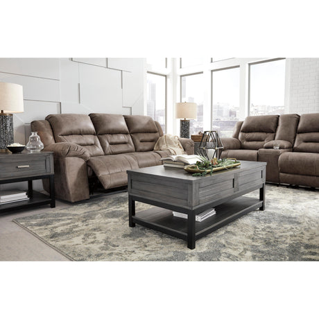  Signature Design by Ashley Stoneland Reclining Leather Look Loveseat with Console 3990594 IMAGE 7
