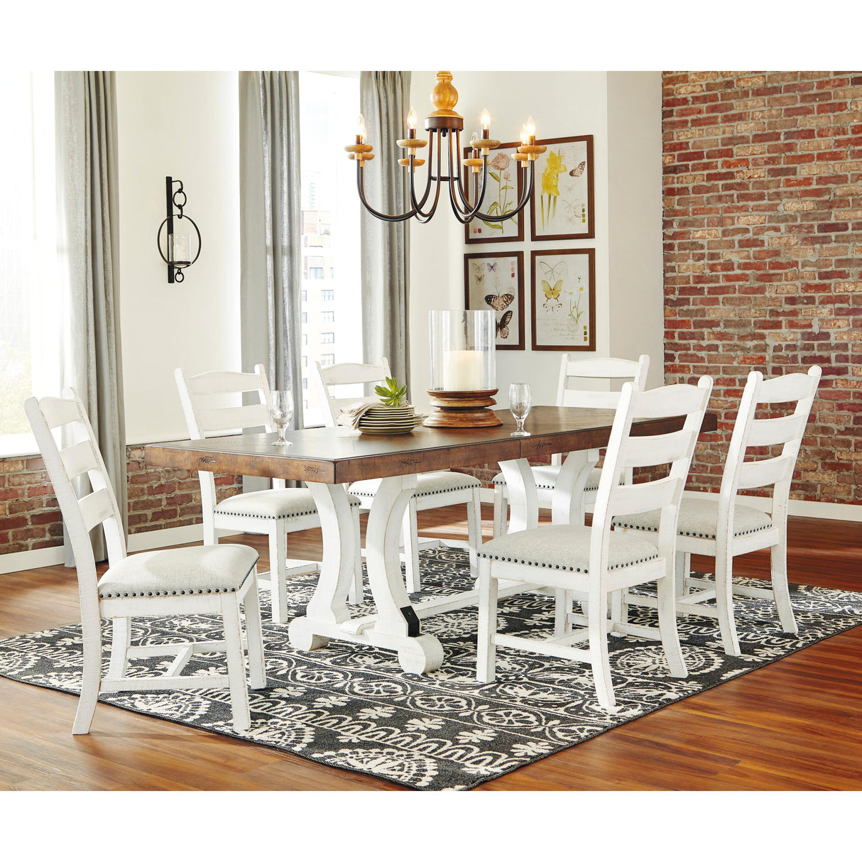  Signature Design by Ashley Valebeck Dining Table with Trestle Base D546-35 IMAGE 9