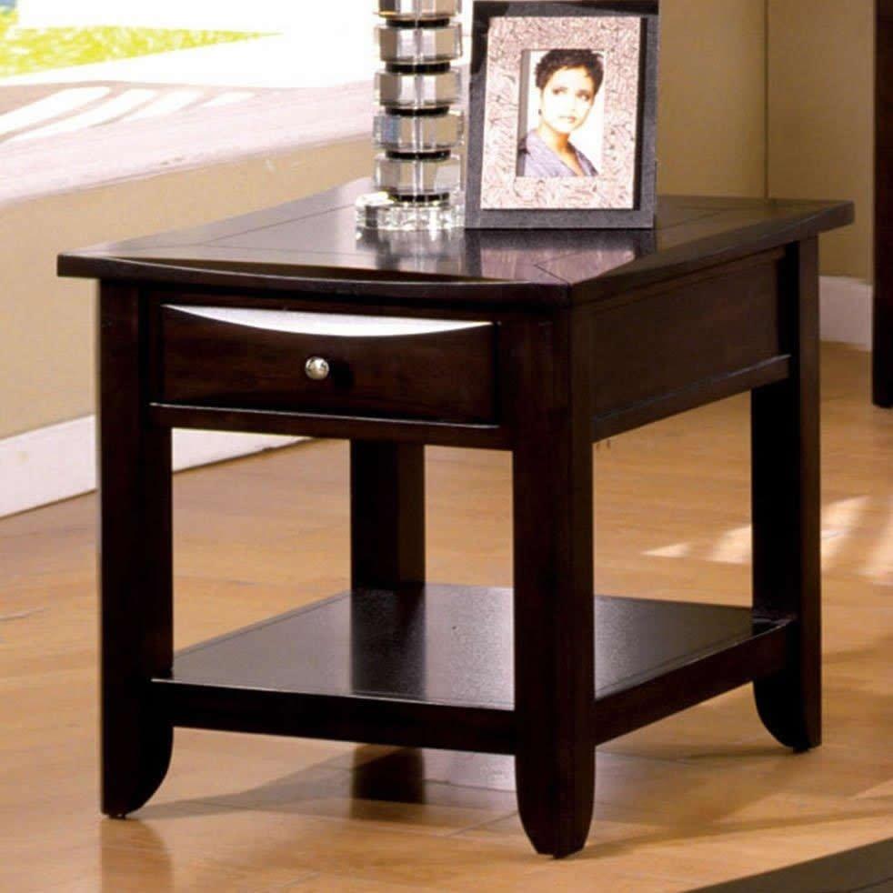  Furniture of America Baldwin End Table CM4265DK-E IMAGE 1