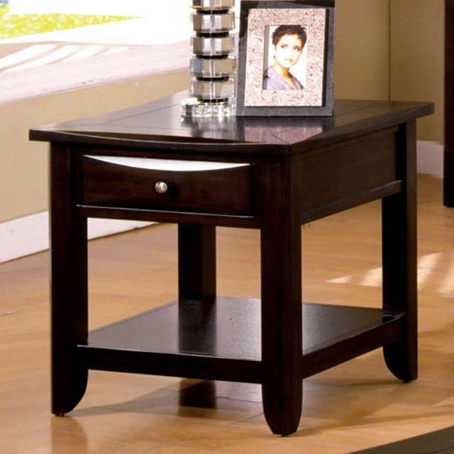  Furniture of America Baldwin End Table CM4265DK-E IMAGE 1