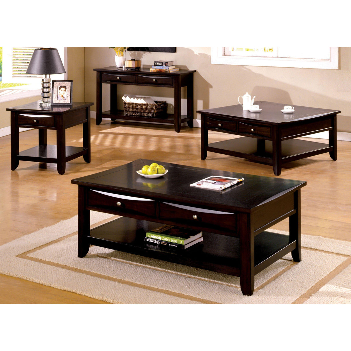  Furniture of America Baldwin End Table CM4265DK-E IMAGE 2