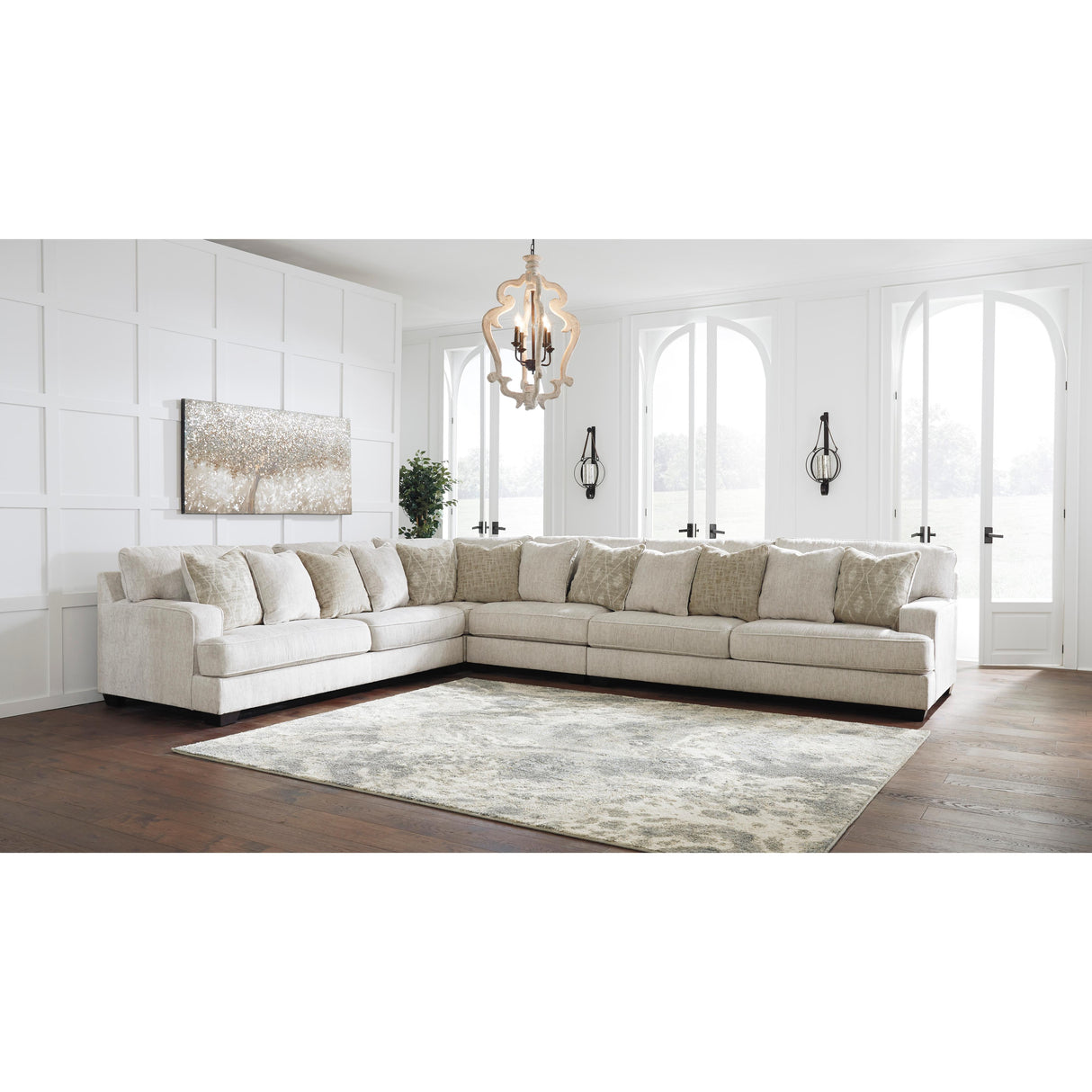  Signature Design by Ashley Rawcliffe Fabric 4 pc Sectional 1960466/1960477/1960446/1960467 IMAGE 2