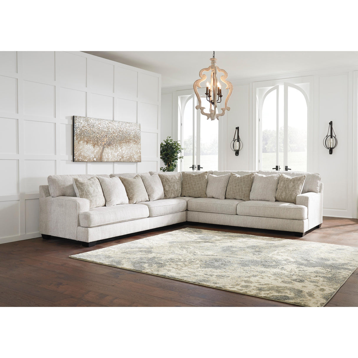  Signature Design by Ashley Rawcliffe Fabric 3 pc Sectional 1960466/1960477/1960467 IMAGE 2