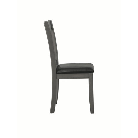  Coaster Furniture Lavon 108212 Wood Dining Side Chair - Medium Grey (Set of 2) IMAGE 3