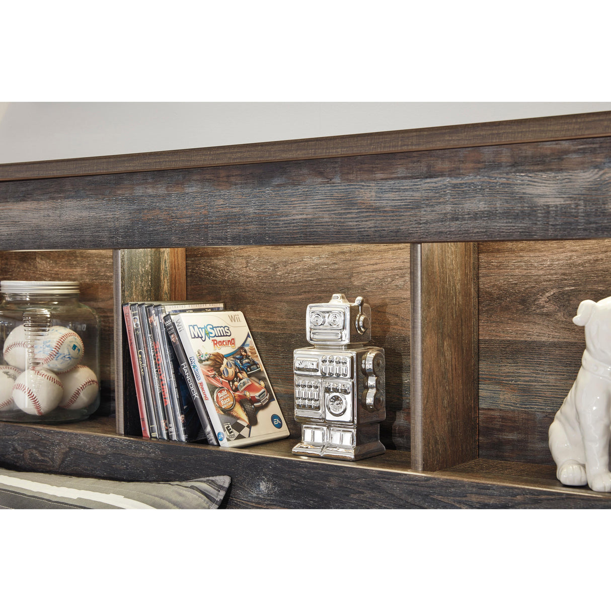  Signature Design by Ashley Drystan B211B44 Full Bookcase Bed with 2 Storage Drawers IMAGE 6