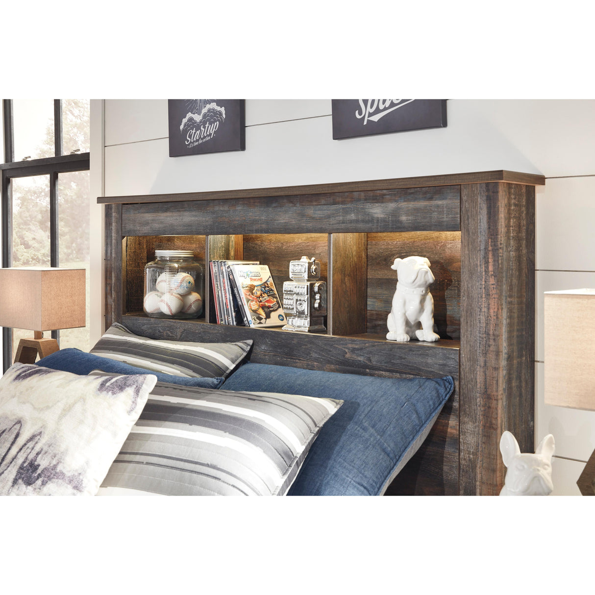  Signature Design by Ashley Drystan B211B45 Full Bookcase Bed with 4 Storage Drawers IMAGE 3
