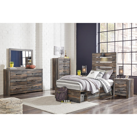  Signature Design by Ashley Drystan B211B11 Twin Panel Bed with 4 Storage Drawers IMAGE 8