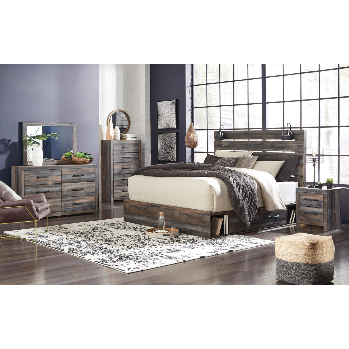  Signature Design by Ashley Drystan King Panel Bed with Storage B211-58/B211-56/B211-160/B100-14 IMAGE 5