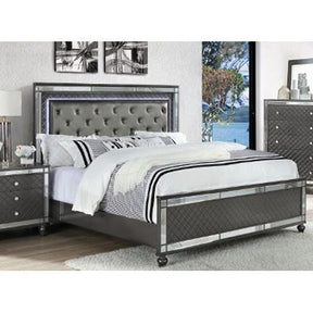  Crown Mark Refino King Upholstered Panel Bed B1670-K-HB/B1670-K-FB/B1670-KQ-RAIL IMAGE 1