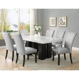  Steve Silver Furniture Camila Dining Table with Marble Top CM420WB/CM420WT IMAGE 4