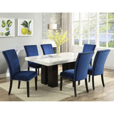  Steve Silver Furniture Camila Dining Table with Marble Top CM420WB/CM420WT IMAGE 5