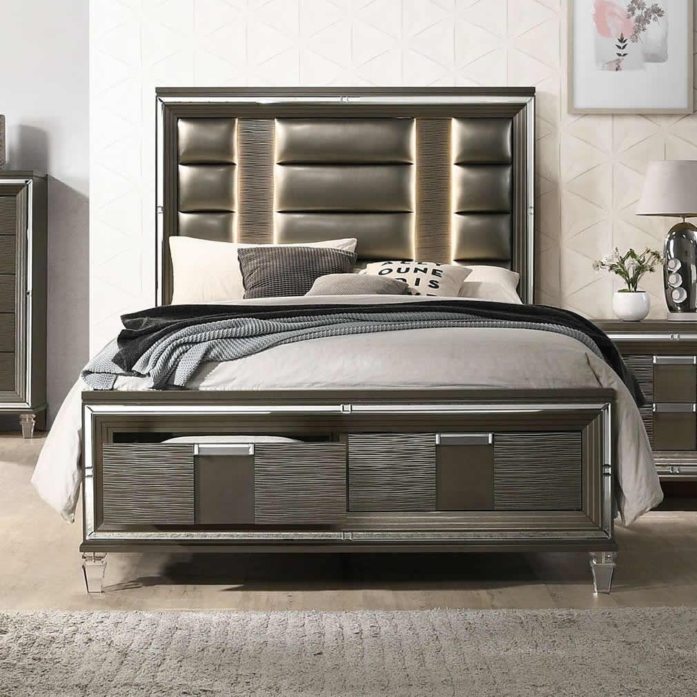 Elements International Twenty Nine Queen Platform Bed with Storage TN600QB IMAGE 2