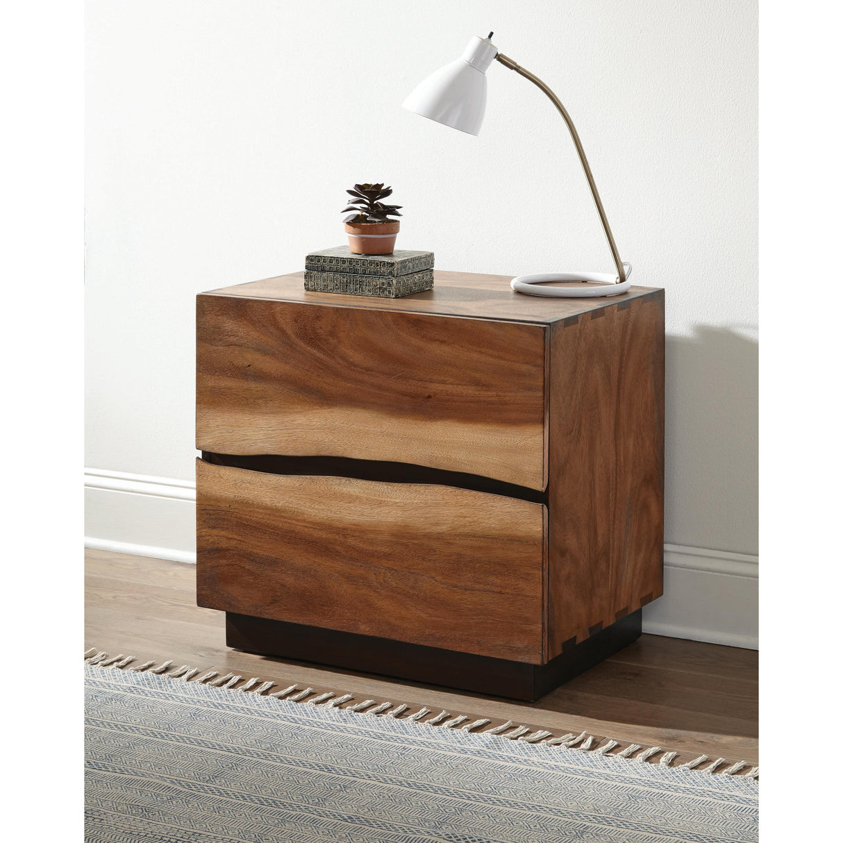  Coaster Furniture Winslow 223252 2-Drawer Nightstand - Smokey Walnut IMAGE 2
