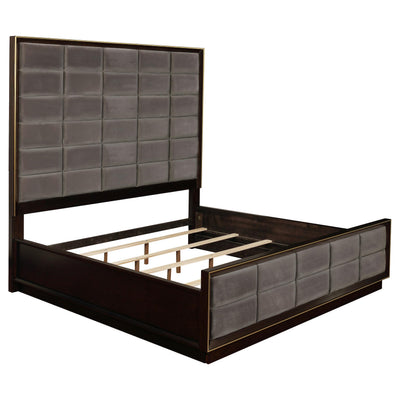  Coaster Furniture Durango 223261KE 77-inch Eastern King Panel Bed - Smoked Peppercorn IMAGE 1