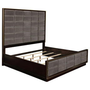  Coaster Furniture Durango 223261KW 77-inch California King Panel Bed - Smoked Peppercorn IMAGE 1