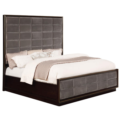  Coaster Furniture Durango 223261KW 77-inch California King Panel Bed - Smoked Peppercorn IMAGE 2