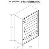  Coaster Furniture Durango 223265 5-Drawer Bedroom Chest - Smoked Peppercorn IMAGE 10