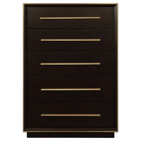  Coaster Furniture Durango 223265 5-Drawer Bedroom Chest - Smoked Peppercorn IMAGE 2