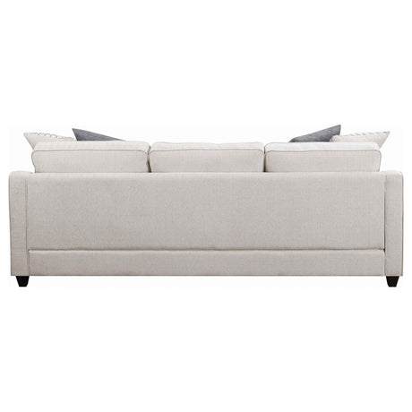  Coaster Furniture Mcloughlin 501840 Upholstered Sloped Arm Sectional Sofa - Platinum IMAGE 4