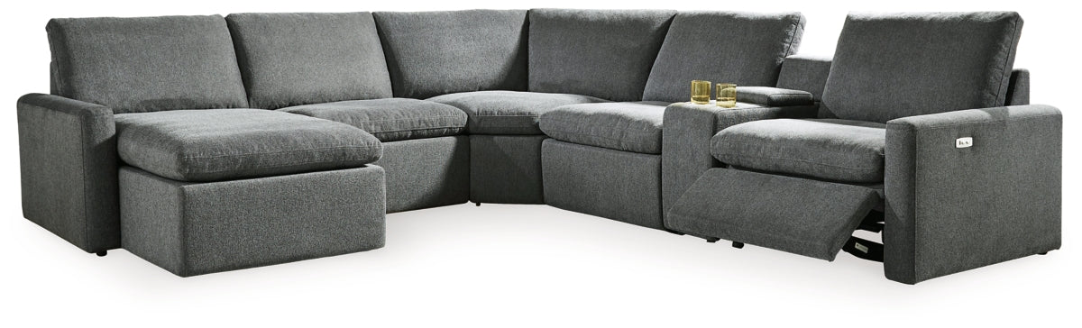 Hartsdale 6-Piece Left Arm Facing Reclining Sectional with Console and Chaise Image