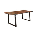  Coaster Furniture Ditman 110181 80-inch Live Edge Dining Table - Grey Sheesham IMAGE 1