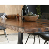  Coaster Furniture Ditman 110181 80-inch Live Edge Dining Table - Grey Sheesham IMAGE 3