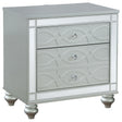  Coaster Furniture Gunnison 223212 2-Drawer Nightstand - Silver Metallic IMAGE 1