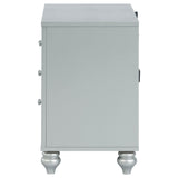  Coaster Furniture Gunnison 223212 2-Drawer Nightstand - Silver Metallic IMAGE 4