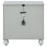  Coaster Furniture Gunnison 223212 2-Drawer Nightstand - Silver Metallic IMAGE 6