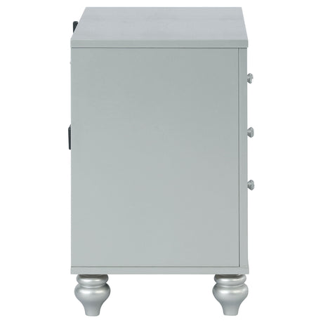  Coaster Furniture Gunnison 223212 2-Drawer Nightstand - Silver Metallic IMAGE 8