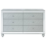  Coaster Furniture Gunnison 223213 6-Drawer Dresser - Silver Metallic IMAGE 2