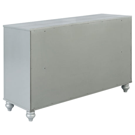  Coaster Furniture Gunnison 223213 6-Drawer Dresser - Silver Metallic IMAGE 5