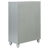  Coaster Furniture Gunnison 223215 5-Drawer Bedroom Chest - Silver Metallic IMAGE 5