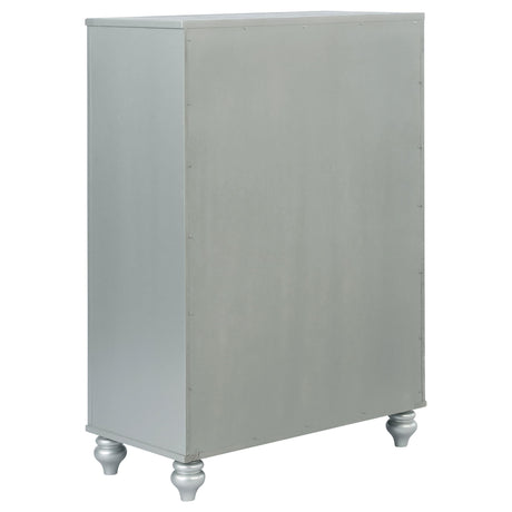  Coaster Furniture Gunnison 223215 5-Drawer Bedroom Chest - Silver Metallic IMAGE 5
