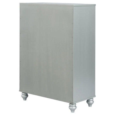  Coaster Furniture Gunnison 223215 5-Drawer Bedroom Chest - Silver Metallic IMAGE 7