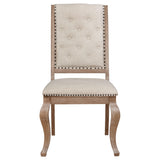  Coaster Furniture Brockway 110292 Upholstered Dining Chair - Barley Brown IMAGE 2