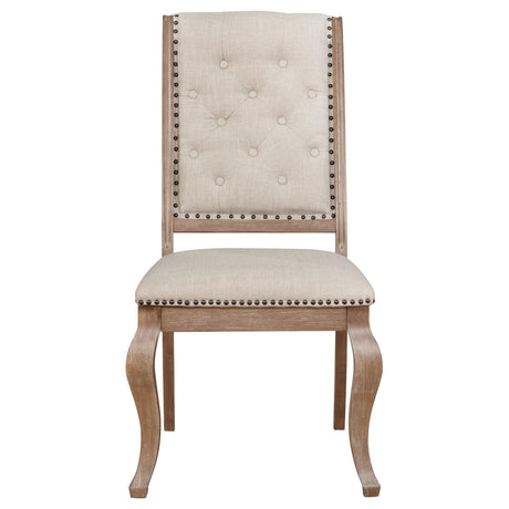  Coaster Furniture Brockway 110292 Upholstered Dining Chair - Barley Brown IMAGE 2