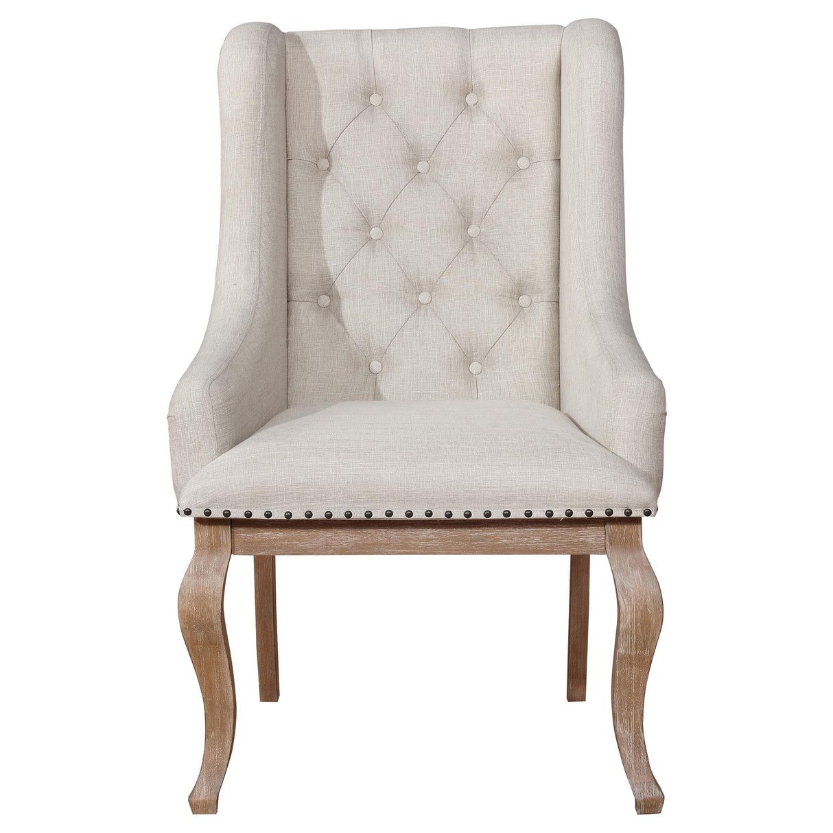  Coaster Furniture Brockway 110293 Upholstered Arm Chair - Barley Brown IMAGE 2