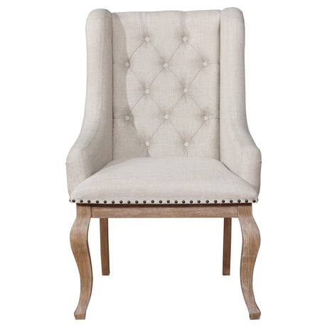  Coaster Furniture Brockway 110293 Upholstered Arm Chair - Barley Brown IMAGE 2