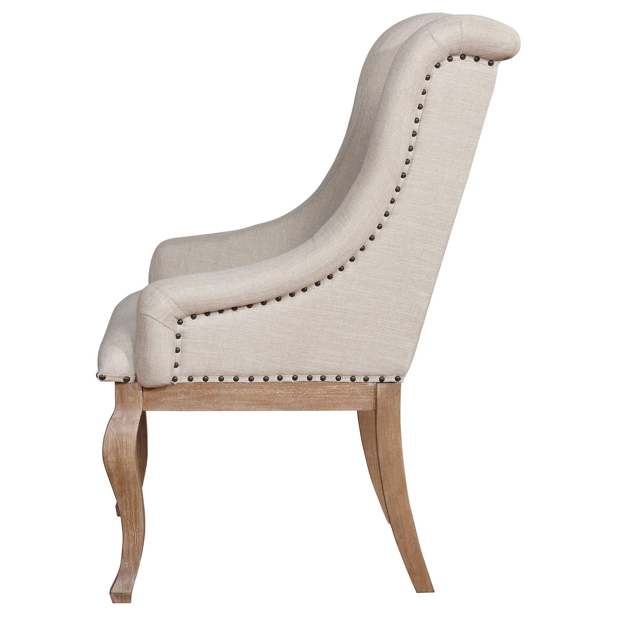 Coaster Furniture Brockway 110293 Upholstered Arm Chair - Barley Brown IMAGE 4