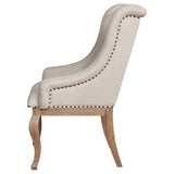  Coaster Furniture Brockway 110293 Upholstered Arm Chair - Barley Brown IMAGE 4