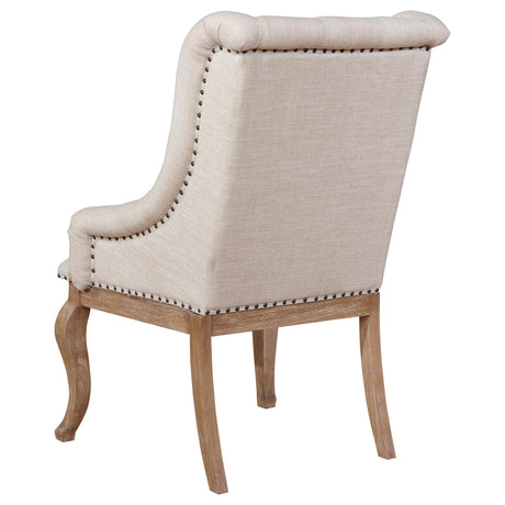  Coaster Furniture Brockway 110293 Upholstered Arm Chair - Barley Brown IMAGE 5