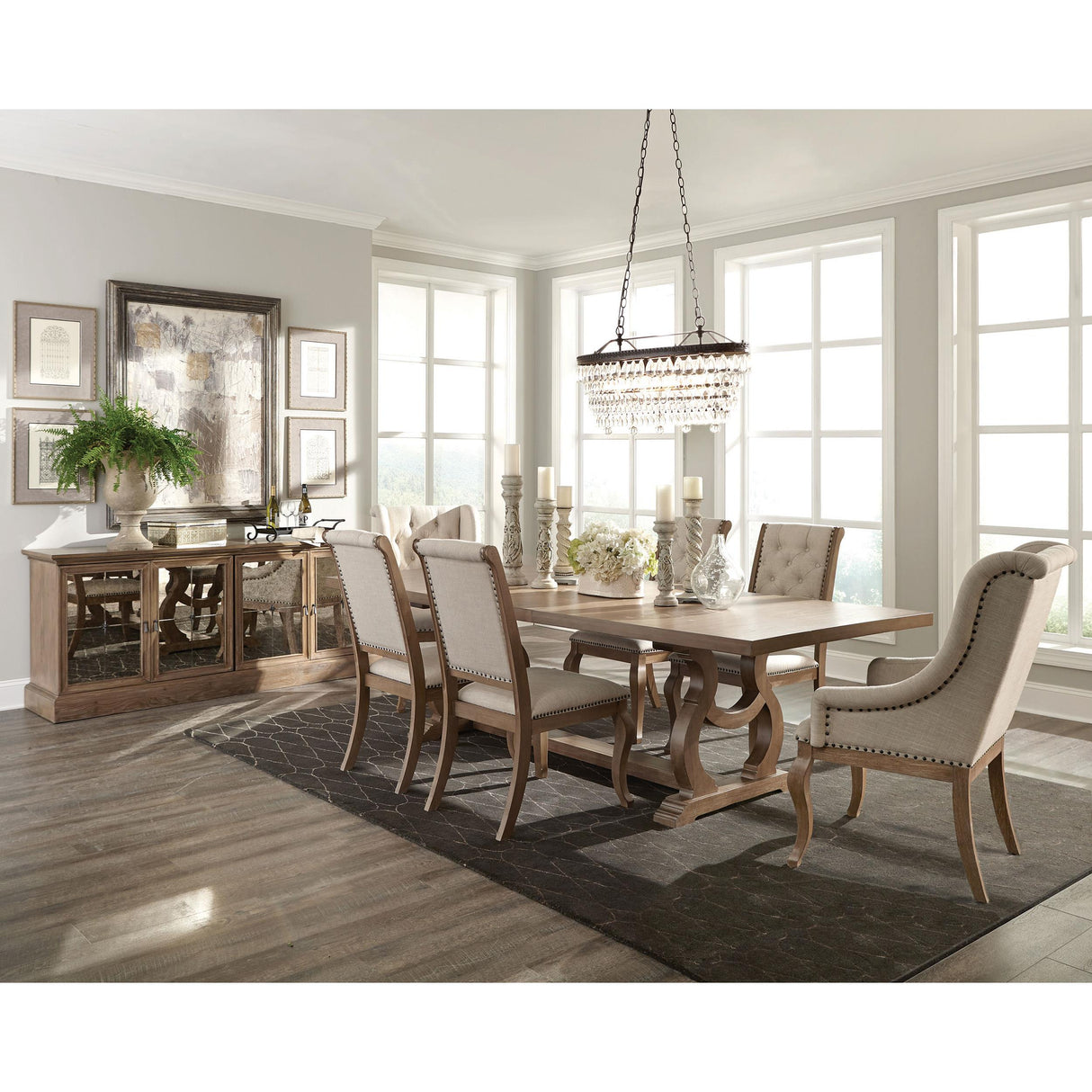  Coaster Furniture Brockway 110293 Upholstered Arm Chair - Barley Brown IMAGE 8
