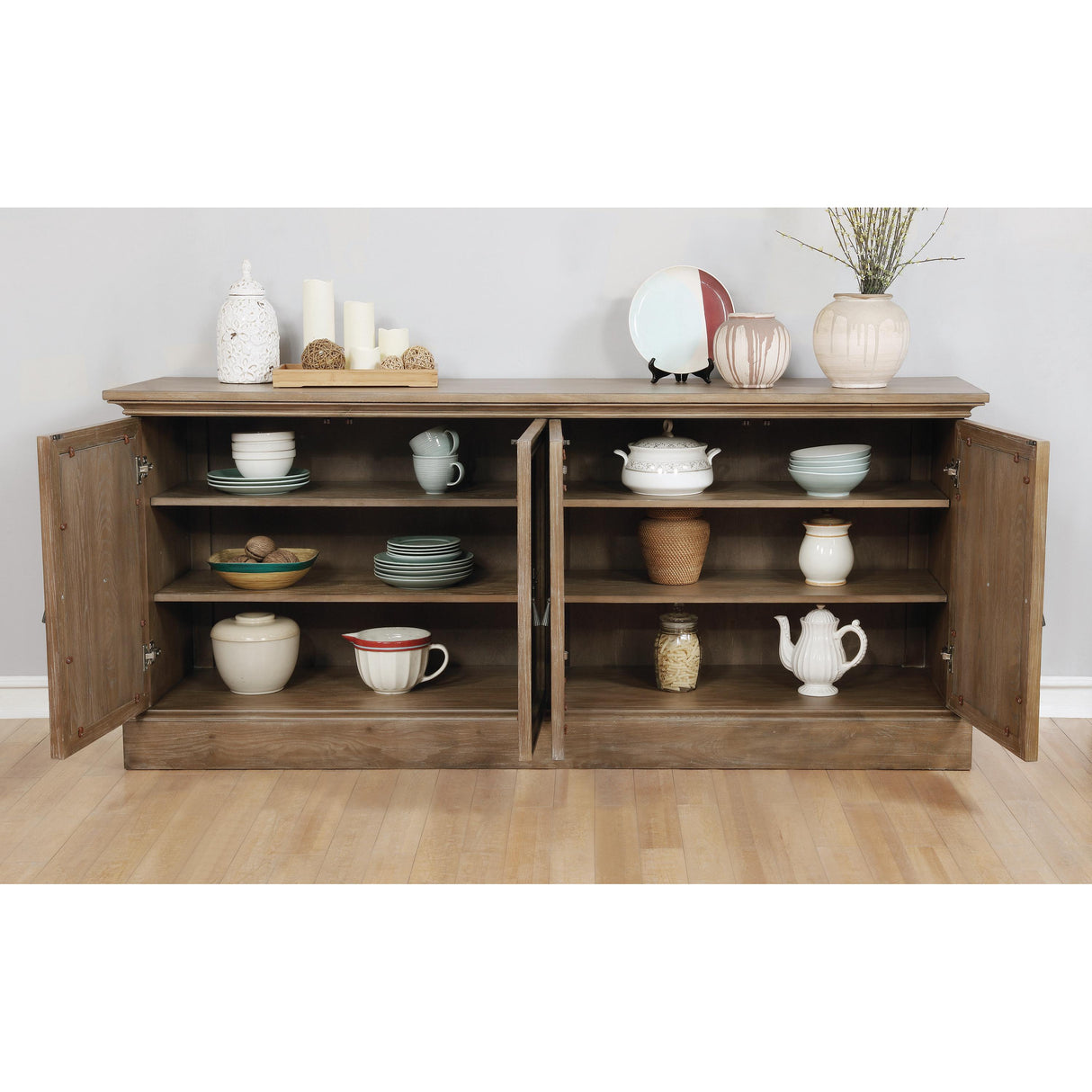  Coaster Furniture Brockway 110295 4-door Dining Sideboard Buffet Cabinet - Barley Brown IMAGE 2