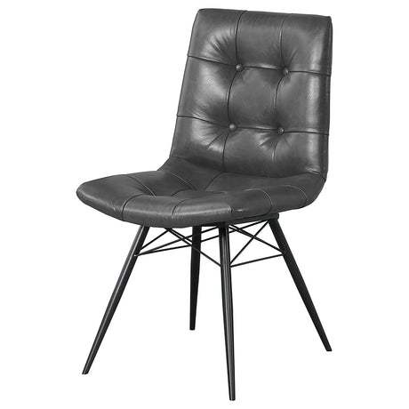  Coaster Furniture Aiken 110302 Upholstered Dining Side Chair - Charcoal IMAGE 3