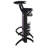  Coaster Furniture Dallas 182135 2-shelf Curved Freestanding Home Bar Cabinet - Black IMAGE 4