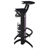  Coaster Furniture Dallas 182135 2-shelf Curved Freestanding Home Bar Cabinet - Black IMAGE 8