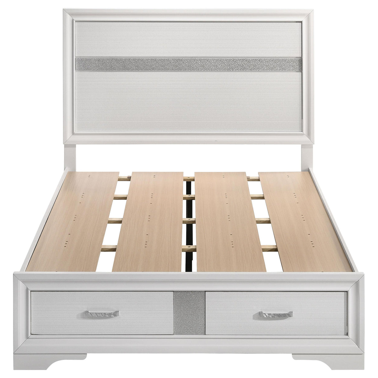  Coaster Furniture Miranda 205111F 51-inch Wood Full Storage Panel Bed - White IMAGE 3